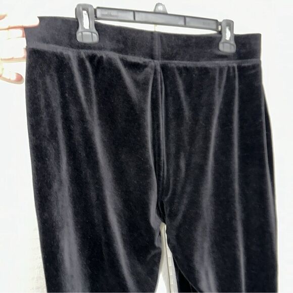 Talbots LP Black Pull-on Velour Lounge Comfortable Pants - Picture 5 of 10